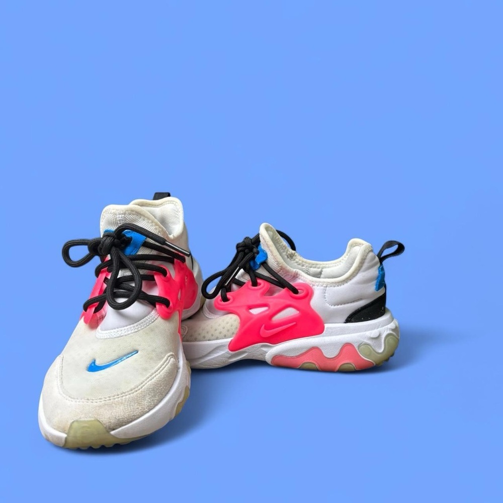 Youth Size 5Y- NIKE Shoes REACT PRESTO GS White Pink Running Sneaker BQ4002-101